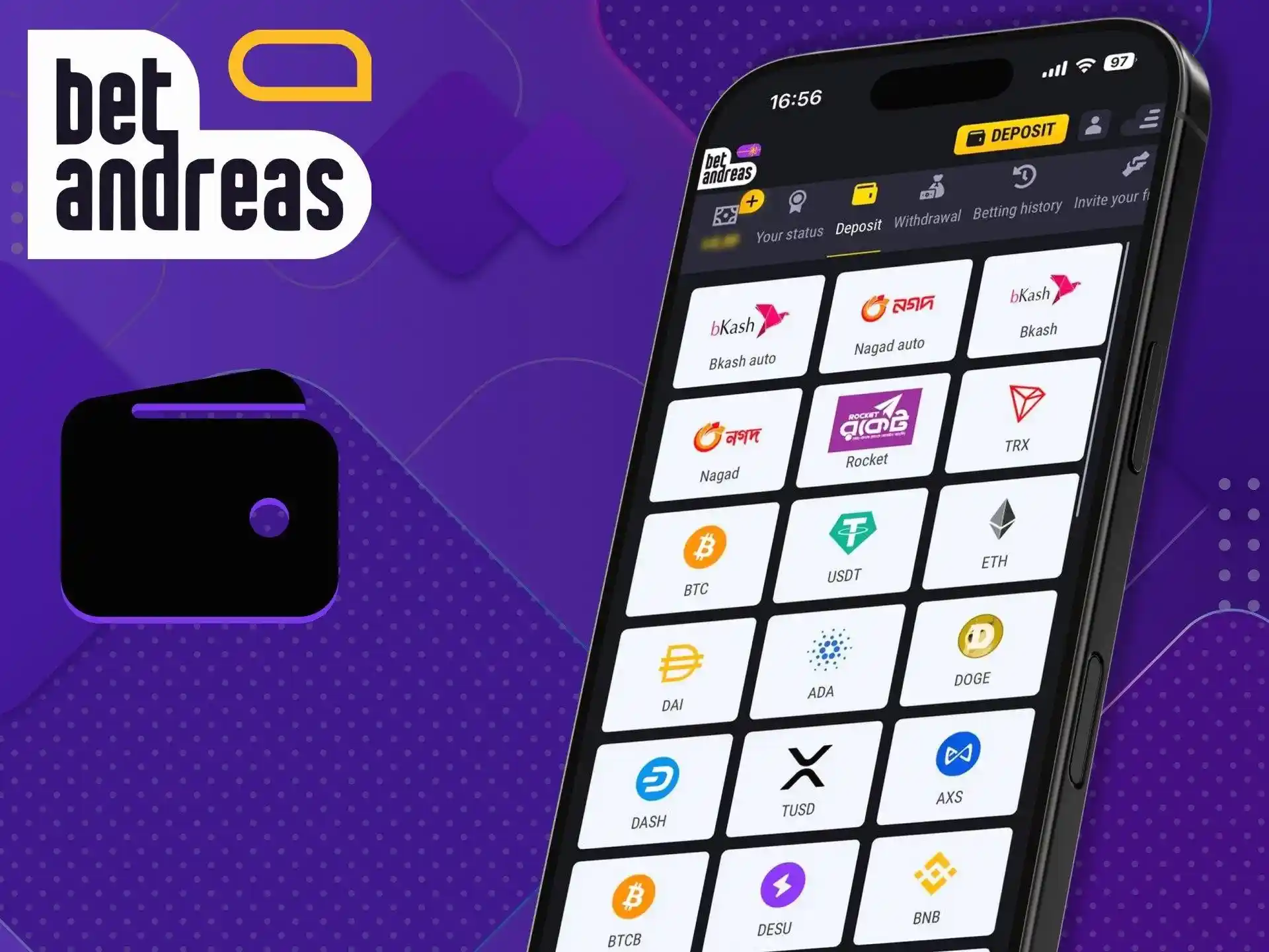 Betandreas login mobile